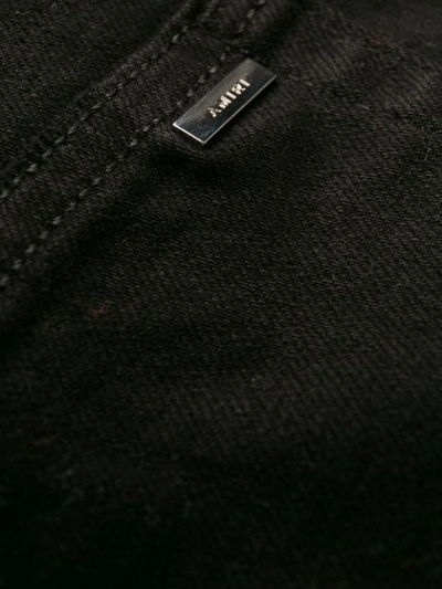 Amiri Distressed Slim Fit Jeans In Black