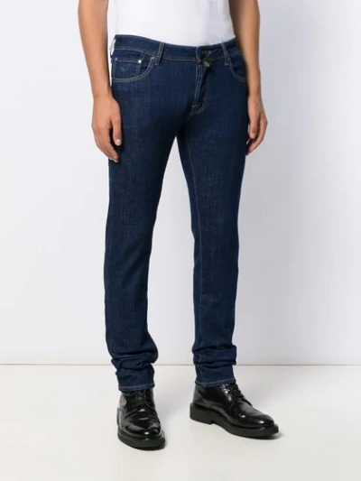 Shop Jacob Cohen Five Pocket Design Jeans In Blue