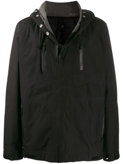 Shop Takahiromiyashita The Soloist Rear-zip Hooded Jacket In Black