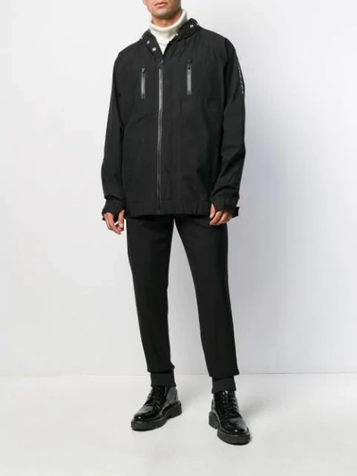 Shop Takahiromiyashita The Soloist Rear-zip Hooded Jacket In Black