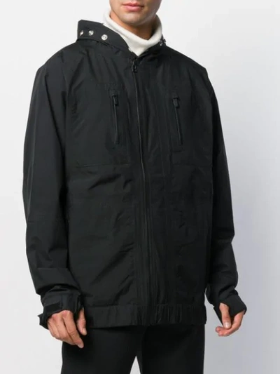 Shop Takahiromiyashita The Soloist Rear-zip Hooded Jacket In Black