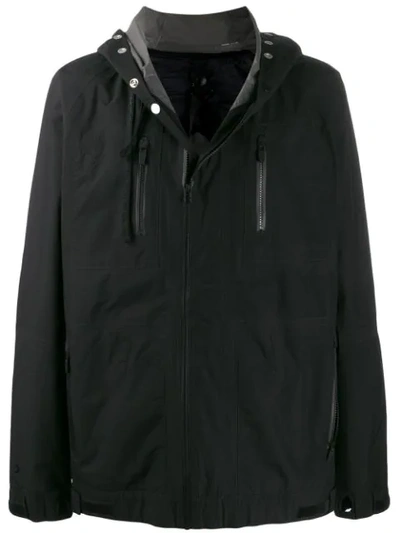 Shop Takahiromiyashita The Soloist Rear-zip Hooded Jacket In Black