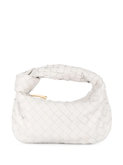Shop Bottega Veneta Mini Jodie Shoulder Bag In White