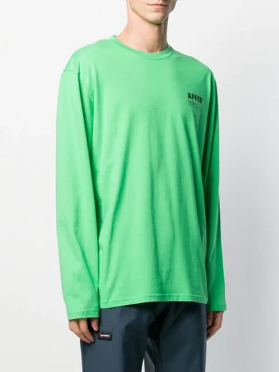 Shop Affix Long Sleeved T-shirt In Green