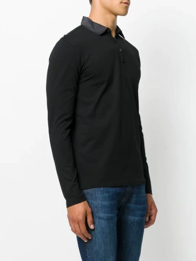 Shop Lanvin Polished Polo Shirt In Black