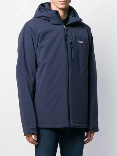 Shop Patagonia Quandary Hooded Padded Jacket In Blue