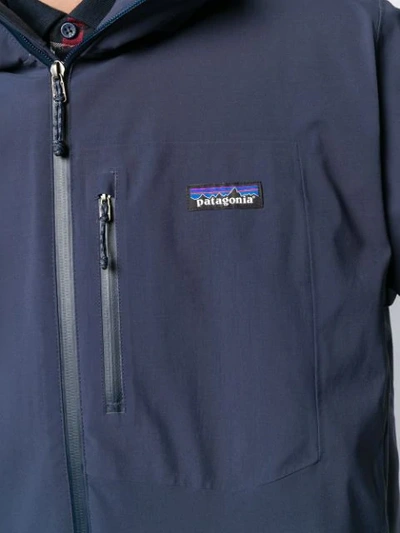 Shop Patagonia Quandary Hooded Padded Jacket In Blue