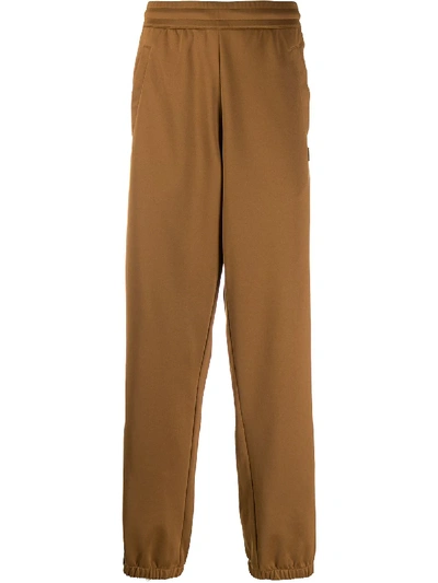 Shop Acne Studios Panelled Track Pants In Brown