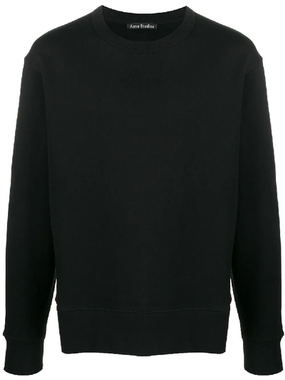Shop Acne Studios Crew Neck Sweatshirt In Black