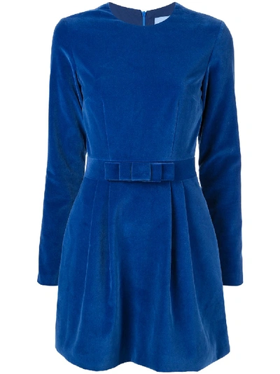 Shop Macgraw Juniper Velvet Dress In Blue
