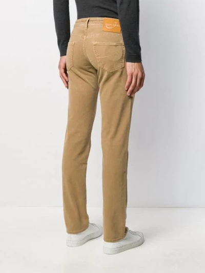 Shop Jacob Cohen Straight Leg Jeans In Brown