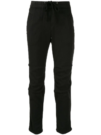 Shop James Perse Slim Fit Trousers In Black