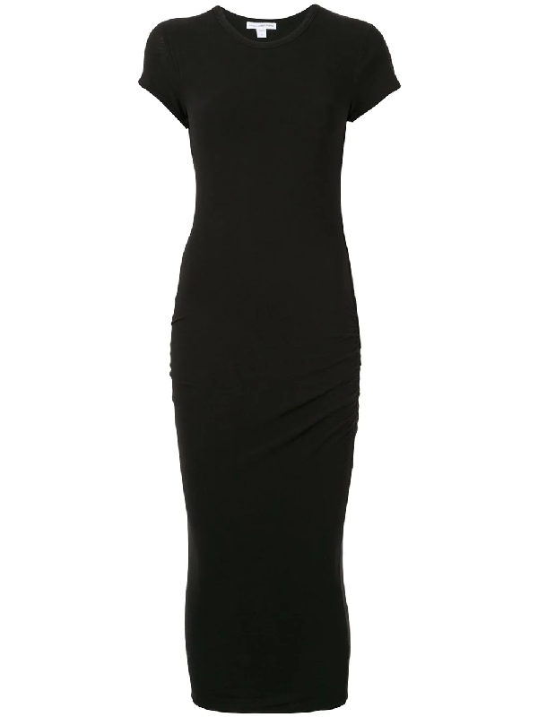 fitted black t shirt dress