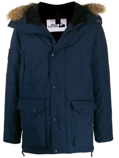 Shop Arctic Explorer Chill Parka Coat In Blue