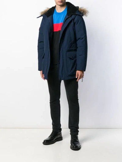 Shop Arctic Explorer Chill Parka Coat In Blue