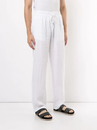 Shop Vilebrequin Drawstring Straight-leg Trousers In White