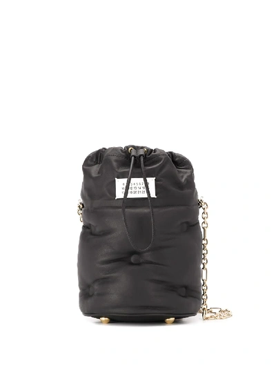 Shop Maison Margiela Small Glam Slam Bucket Bag In Black