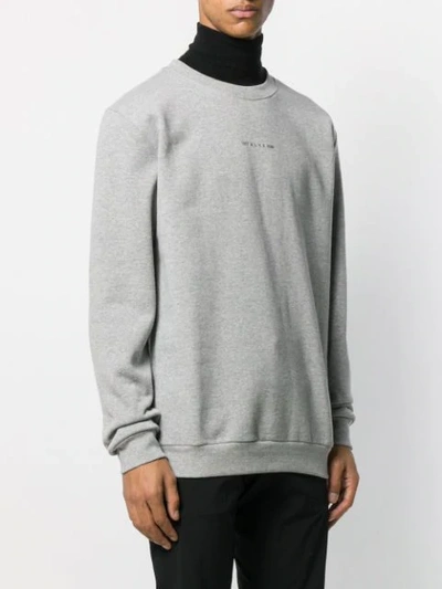 Shop Alyx Crew-neck Logo Sweatshirt In Grey