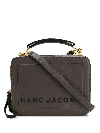 Shop Marc Jacobs Zipped Logo Satchel In Grey