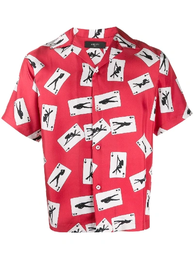 Shop Amiri Printed Shirt In Red