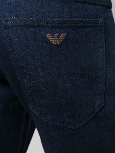 Shop Emporio Armani Straight-leg Denim Jeans In Blue