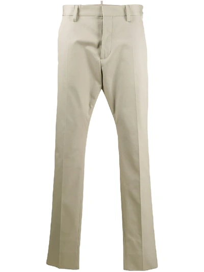 Shop Dsquared2 Slim Fit Chinos In Neutrals
