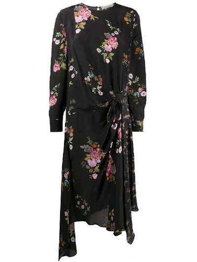 Shop Preen Line Neve Haunted Floral Print Dress In Black