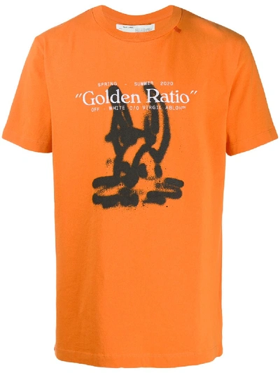 Off-white Cartoon T-shirt In Orange Blac | ModeSens