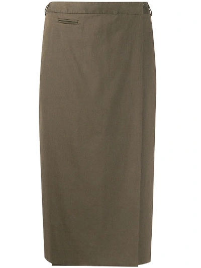 Pre-owned Maison Margiela 1990s Pencil Skirt In Green