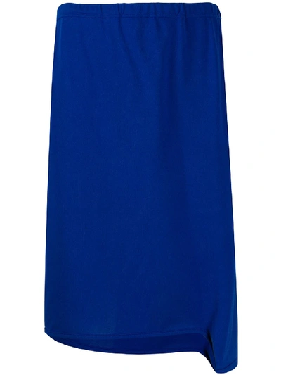 Pre-owned Comme Des Garçons 1990s Petal-shaped Knee-length Skirt In Blue