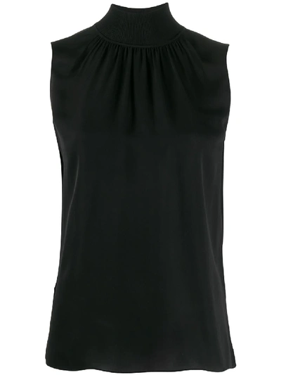 Shop Theory High Neck Sleeveless Blouse In Black