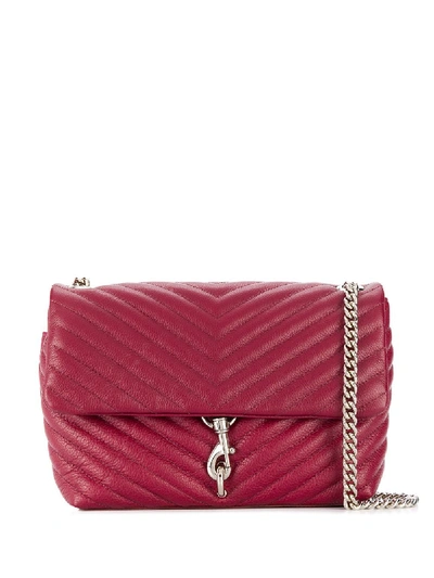 Shop Rebecca Minkoff Edie Quilted Crossbody Bag In Red