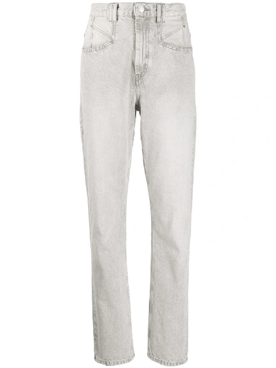 Shop Isabel Marant Dominic High-rise Slim Jeans In Grey