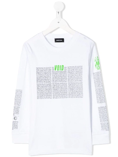 Shop Diesel Void T-shirt In White