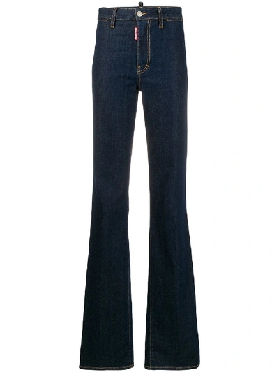 Shop Dsquared2 Dalma Angel Straight-leg Jeans In Blue