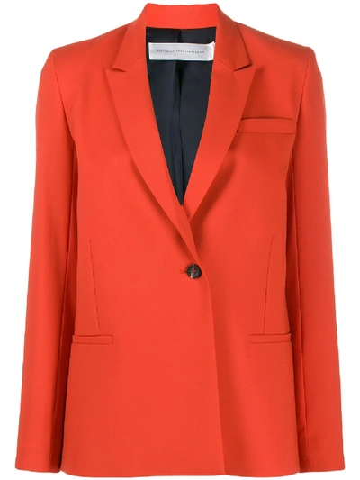 Shop Victoria Victoria Beckham Pl-line Blazer In Orange