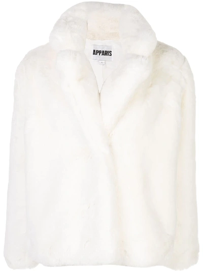 Shop Apparis Mantel Aus Faux Fur In White