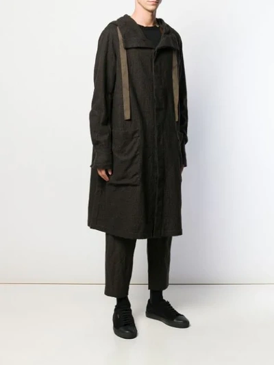 Shop Ziggy Chen Micro-pattern Coat In Black