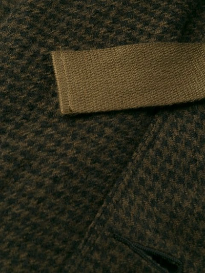 Shop Ziggy Chen Micro-pattern Coat In Black