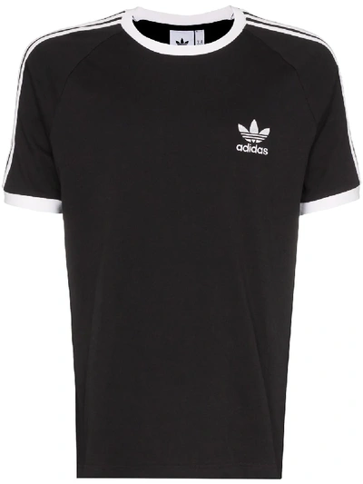 Shop Adidas Originals Logo-embroidered Short-sleeve T-shirt In Black