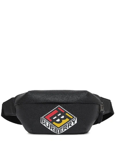 Shop Burberry Sonny Graphic Logo Belt Bag In Black