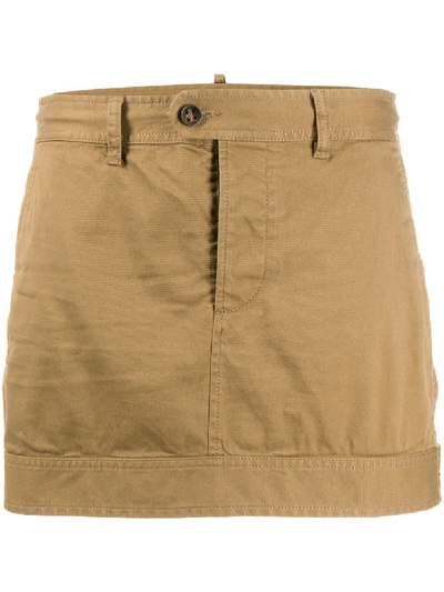 Shop Dsquared2 Mini Skirt In Brown