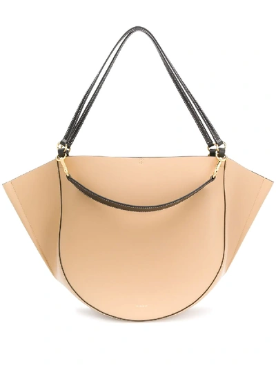 Shop Wandler Large Mia Tote In Neutrals