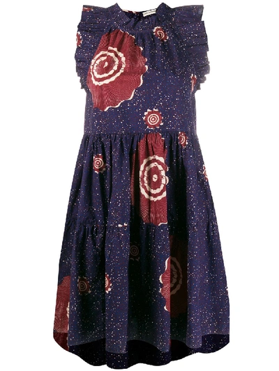 Shop Ulla Johnson Tasmin Speckled Shift Dress In Blue