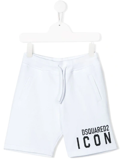 Shop Dsquared2 Icon Cotton Track Shorts In White