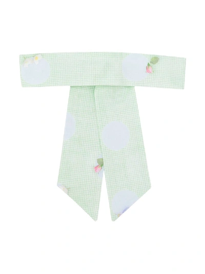 Shop Lapin House Gingham Hair Band In Green