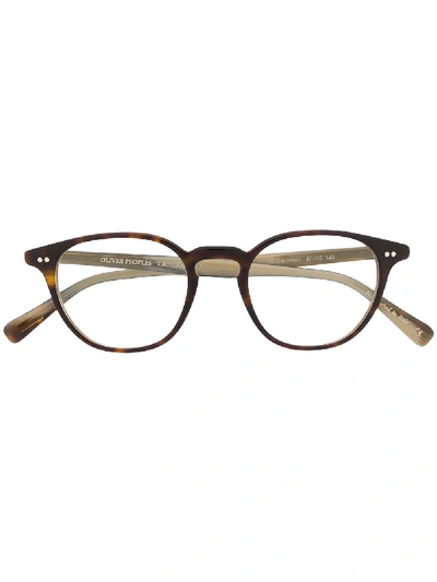 Shop Oliver Peoples Emerson Glasses In Brown