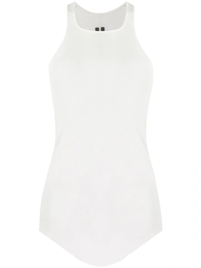 Shop Rick Owens Asymmetric Slim-fit Tank Top In White