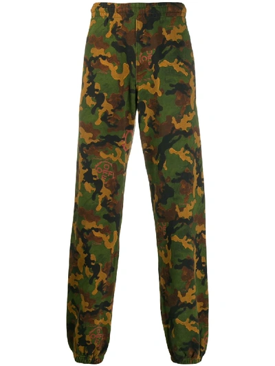 Shop Off-white Camouflage Track Trousers In Green