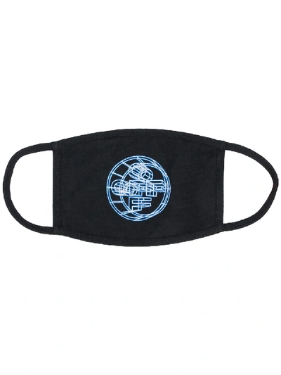 Shop Off-white Logo Embroidered Mask In 黑色